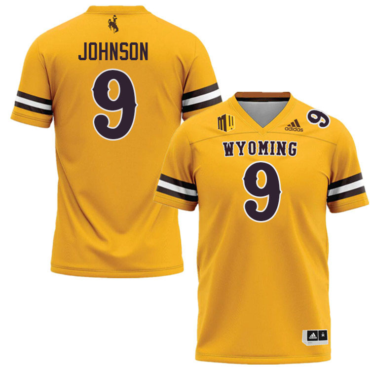 Wyoming Cowboys #9 Brayden Johnson College Football Jerseys,Uniforms-Gold